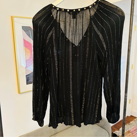 Rock & Republic black and gold top - Picture 2 of 3